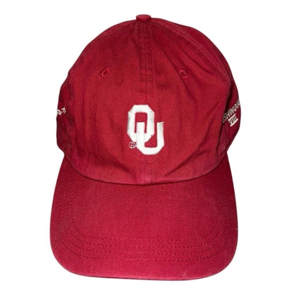 Vintage Ahead Oklahoma Sooners OU Bushwood VIII Strapback Hat Red NCAA Golf Cap